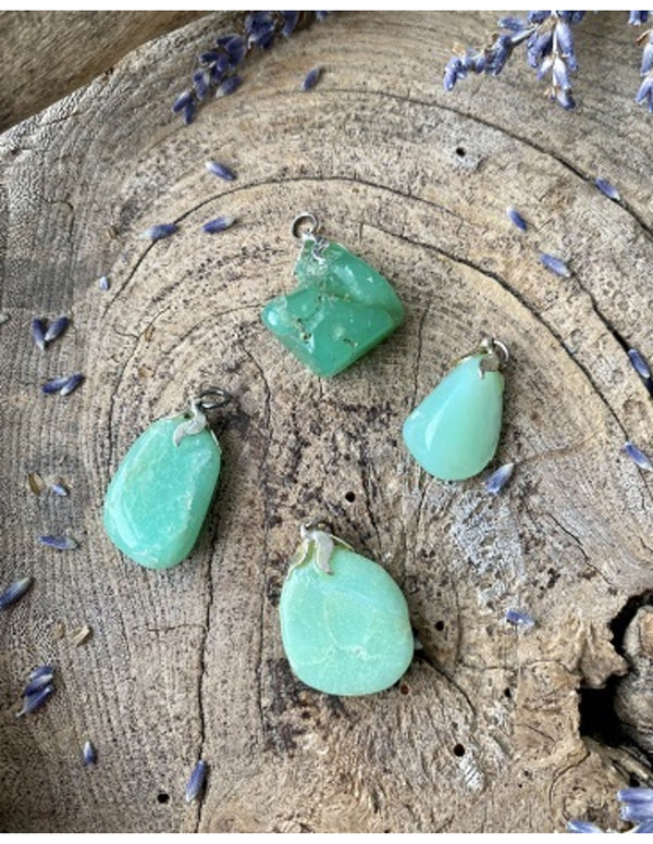 Chrysopraas A edelsteen hanger