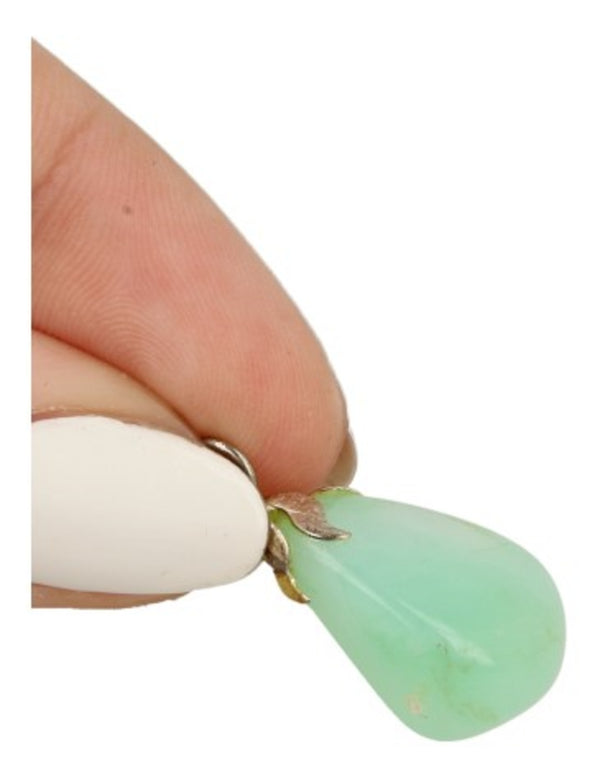Chrysopraas A edelsteen hanger