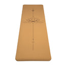 Yogi & Yogini Yogamat Cork / TPE lijnwerk Lotus -- 61x183x5mm, 860 g
