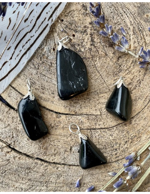 Obsidiaan zwart edelsteen hanger