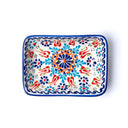 Zeephouder Keramisch Handgemaakt Rood Wit Blauw 13x9x3.5 cm
