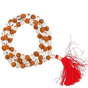 Mala Bergkristal Rudraksha 108 Kralen Met Tasje