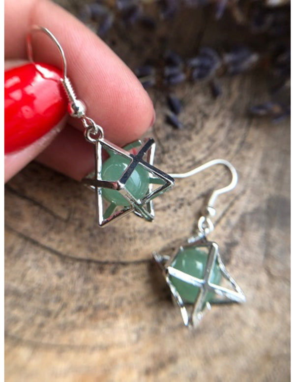 Aventurijn groen merkabah sieraden set
