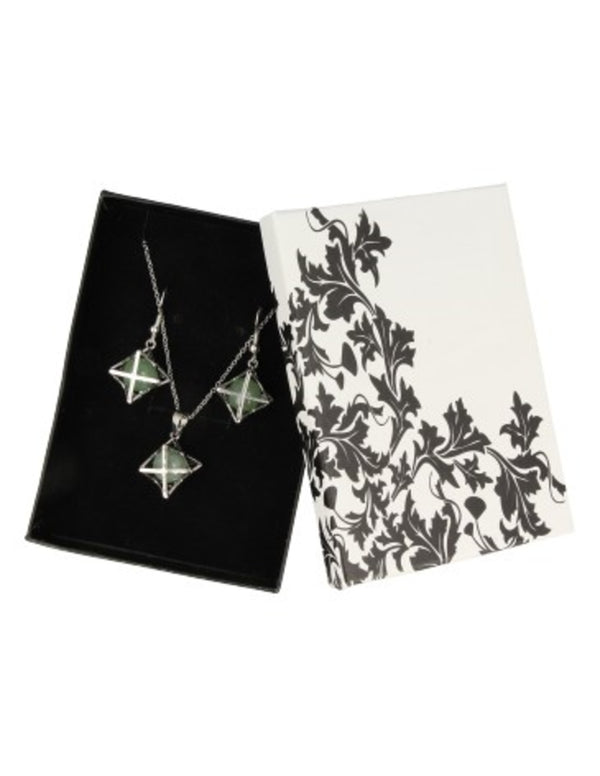 Aventurijn groen merkabah sieraden set