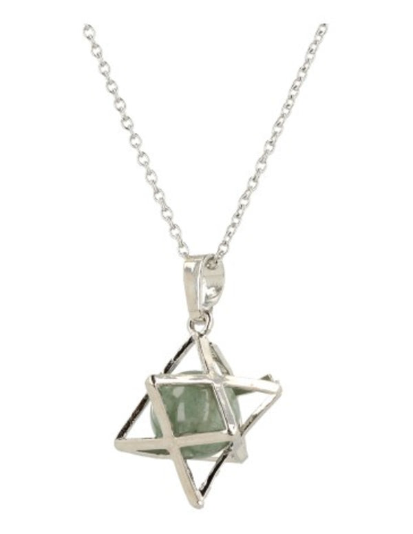 Aventurijn groen merkabah sieraden set