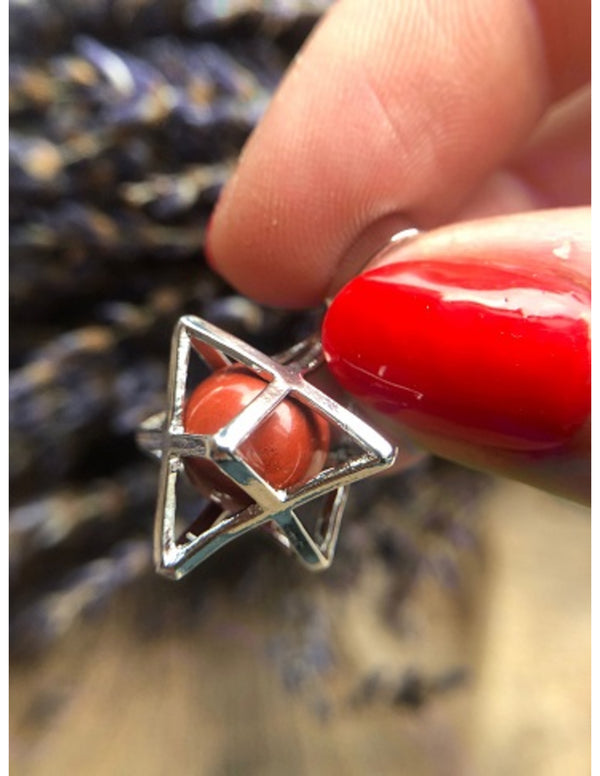 Jaspis rood merkabah sieraden set