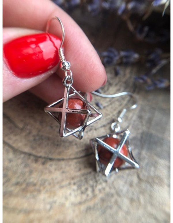 Jaspis rood merkabah sieraden set