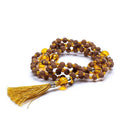 Mala Van Rudraksha En Citrien Gebrande Amethist