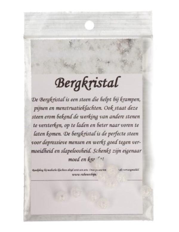 Bergkristal kralen 8 mm - 9 st.