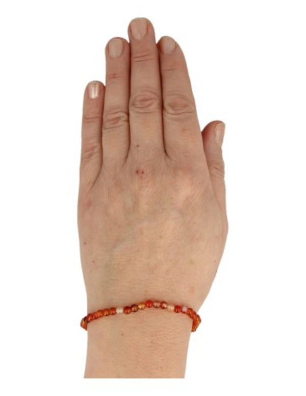 Carneool kralenarmband 4 mm