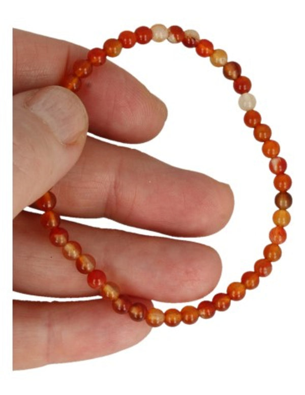 Carneool kralenarmband 4 mm