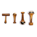 Kansa Ayurvedische Massage Set Met Vier Massagestaven Van Brons En Hout