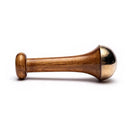 Ayurvedische Kansa Wand Voor Gezichtsmassage Van Brons Met Teakhouten Handgreep