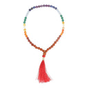 Reis Mala Rudraksha Met Chakra Edelstenen 54 Kralen 6 Mm