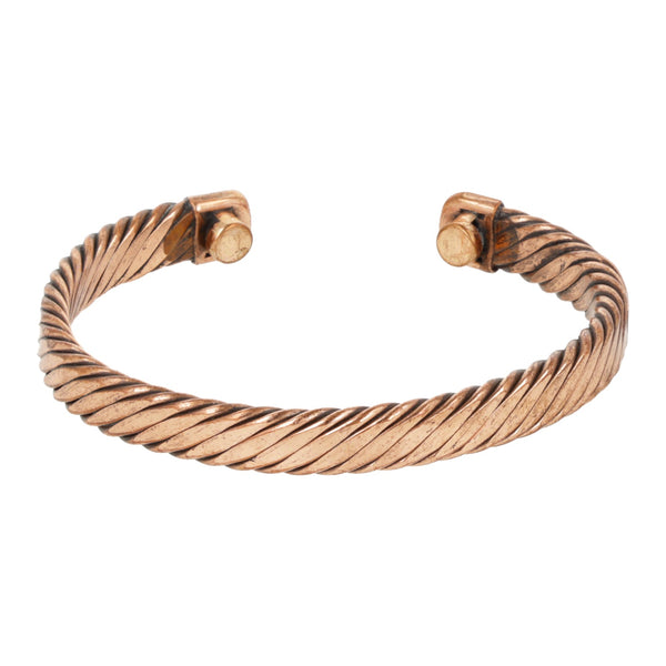 Armband Koper Gedraaid Motief Magnetisch 7 cm