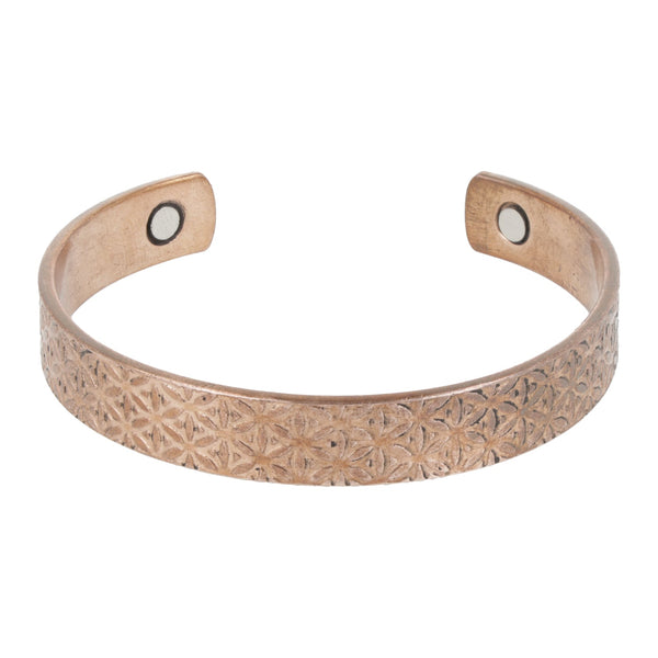 Armband Koper Bloem Des Levens Motief Magnetisch 8 mm