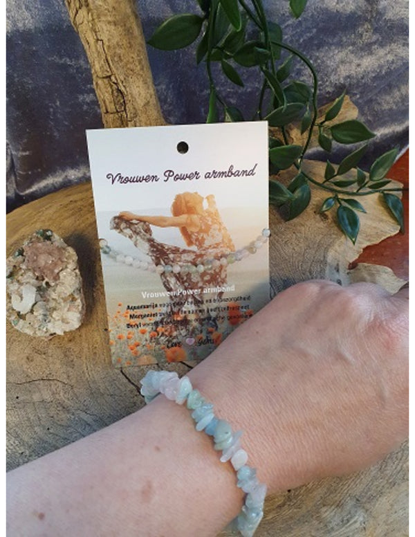 Vrouwen power armband split - Love Gems