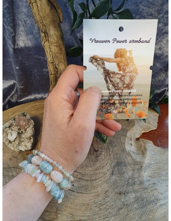 Vrouwen power armband split - Love Gems