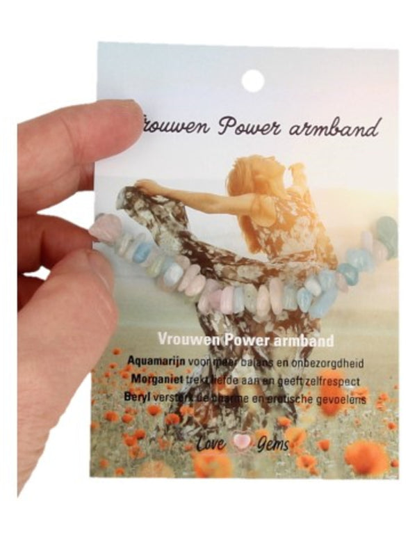 Vrouwen power armband split - Love Gems