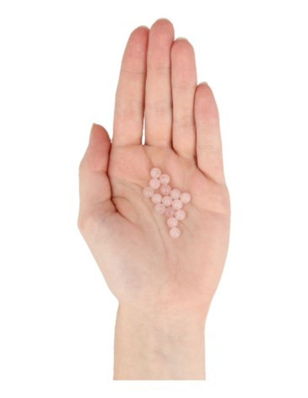 Roze kwarts kralen 6 mm - 15 st.