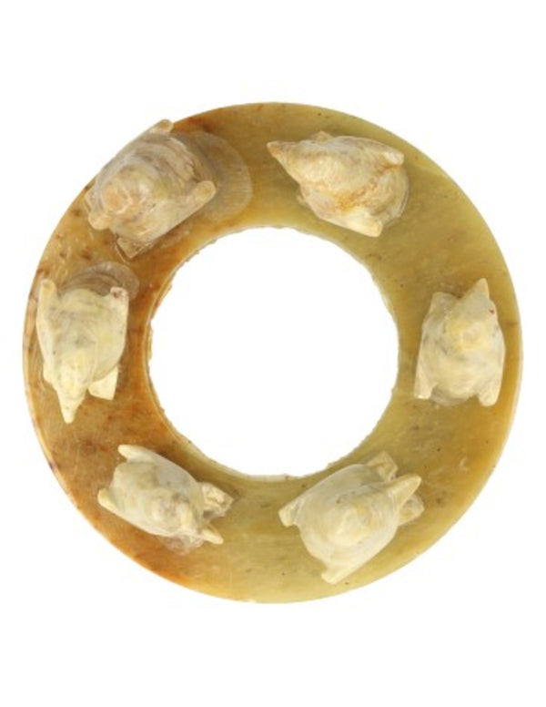 Speksteen Pinguins op ring (8cm)