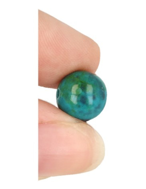 Chrysokolla 10 mm losse kraal (bijgekleurd)