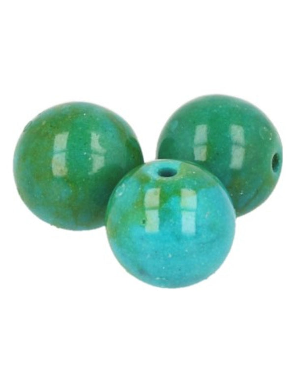 Chrysokolla 10 mm losse kraal (bijgekleurd)