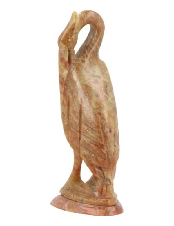Speksteen kraanvogel 10 cm