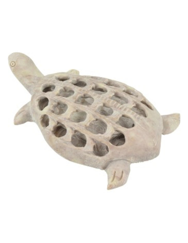 Speksteen waterschildpad in waterschildpad 9,5 cm