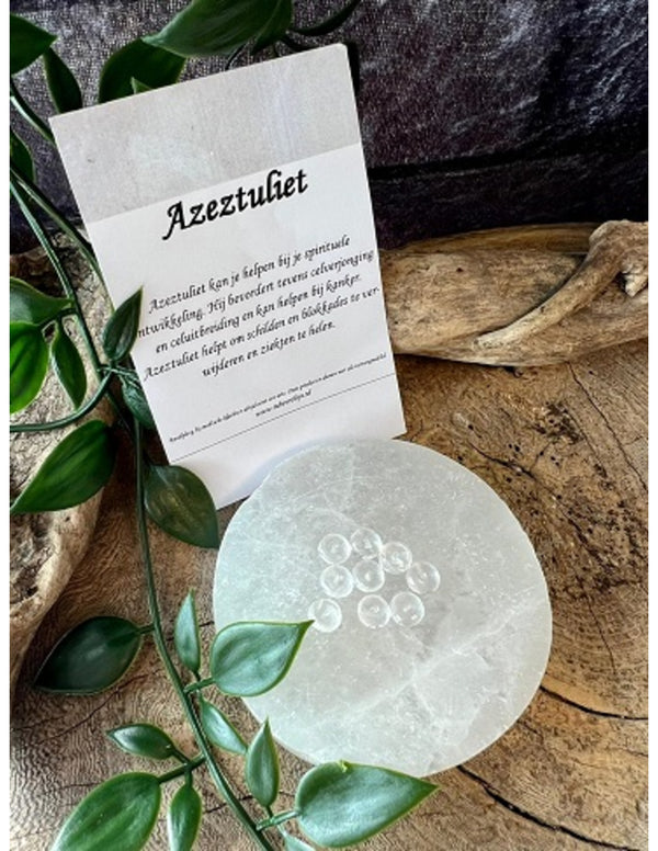 Azeztuliet facet kralen - 9 st.