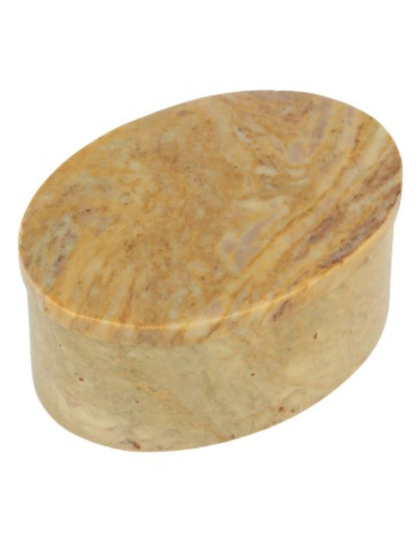 Speksteen doosje ovaal 8 cm