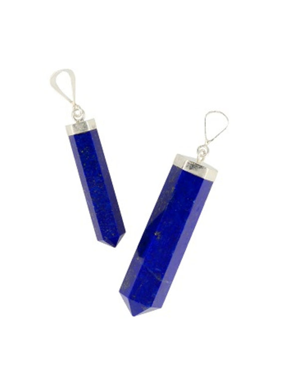 Lapis Lazuli punthanger met zilver kapje