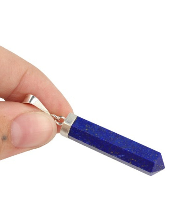 Lapis Lazuli punthanger met zilver kapje