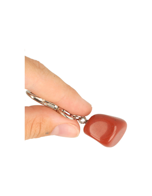 Dier & Welzijn halsband hanger Jaspis rood