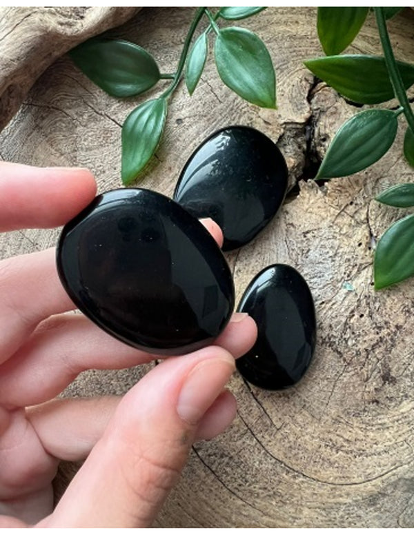 Obsidiaan zwart zaksteen