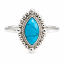 Edelsteen Ring Turkoois - 925 Zilver (Maat 17)