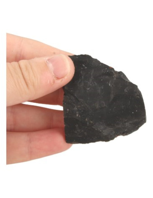 Onyx zwart 250 gr. ruwe brokjes