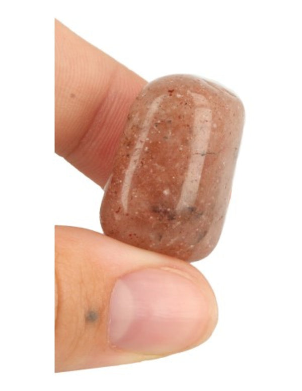 Aventurijn rood A 100 gr. trommelstenen (mt3)
