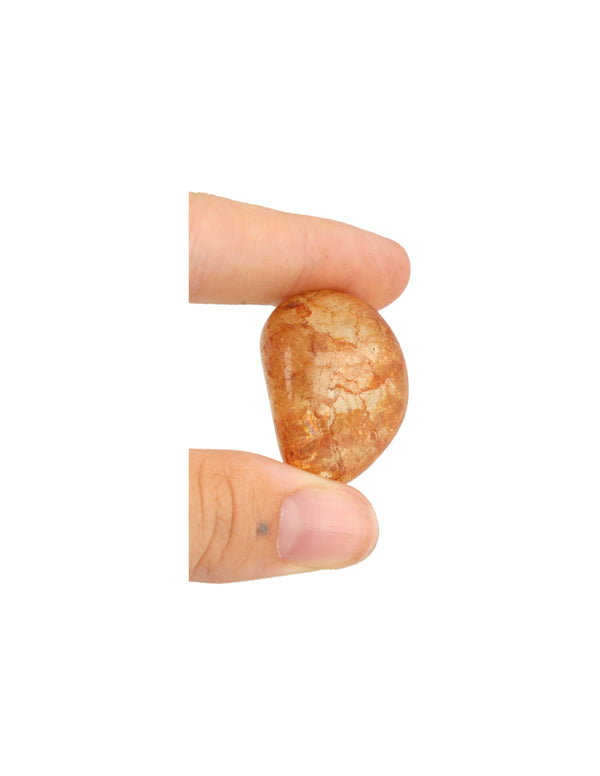 Bergkristal crackle mix 500 gr. trommelstenen (gekleurd) (mt3)