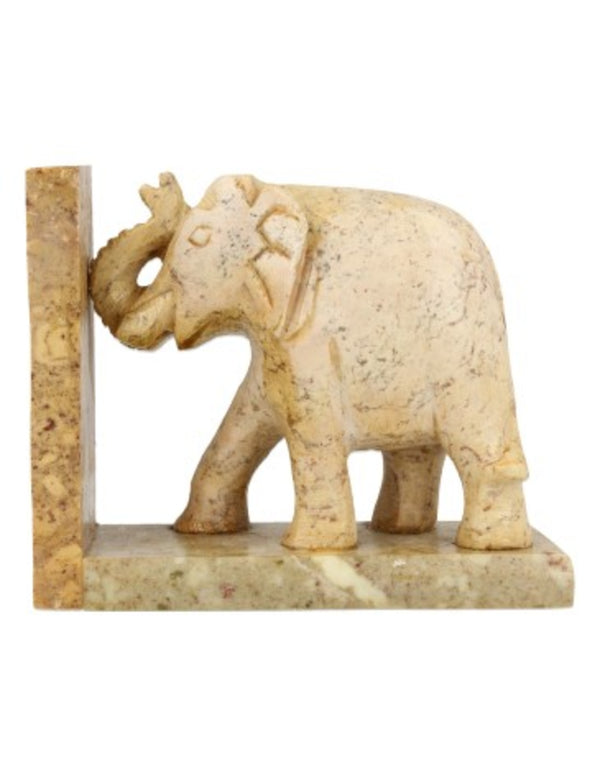 Speksteen olifant set boekensteunen 10 cm