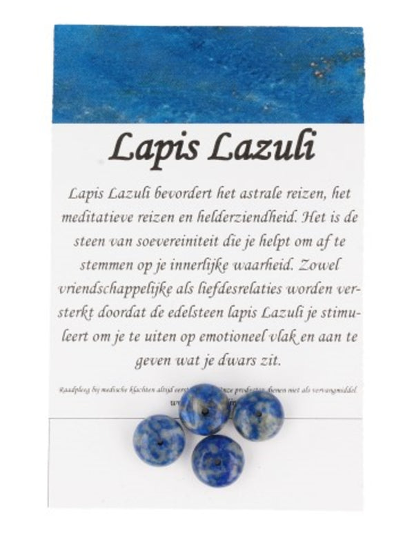 Kralen Lapis Lazuli 10 mm - 4 st.