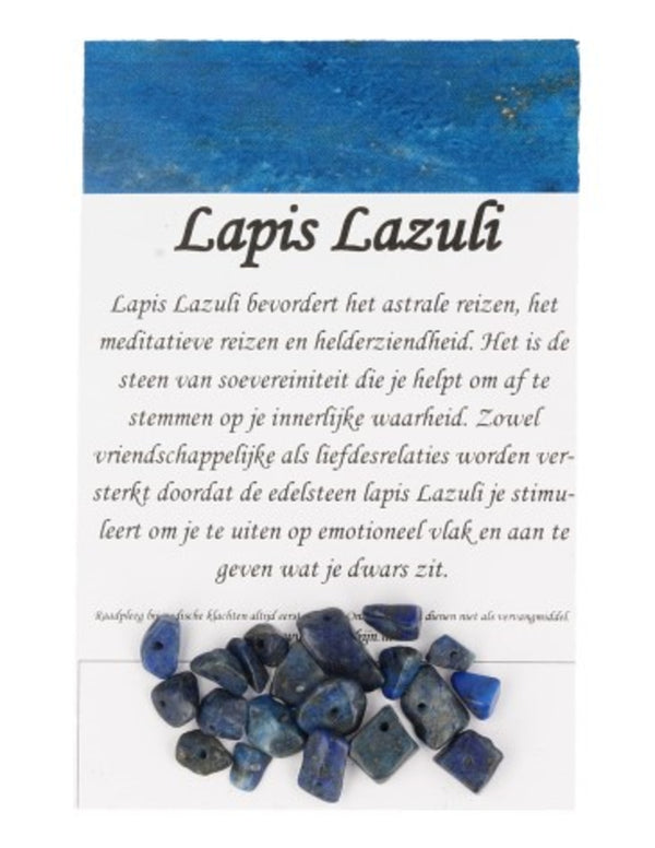 Kralen Lapis Lazuli split - 20 st.