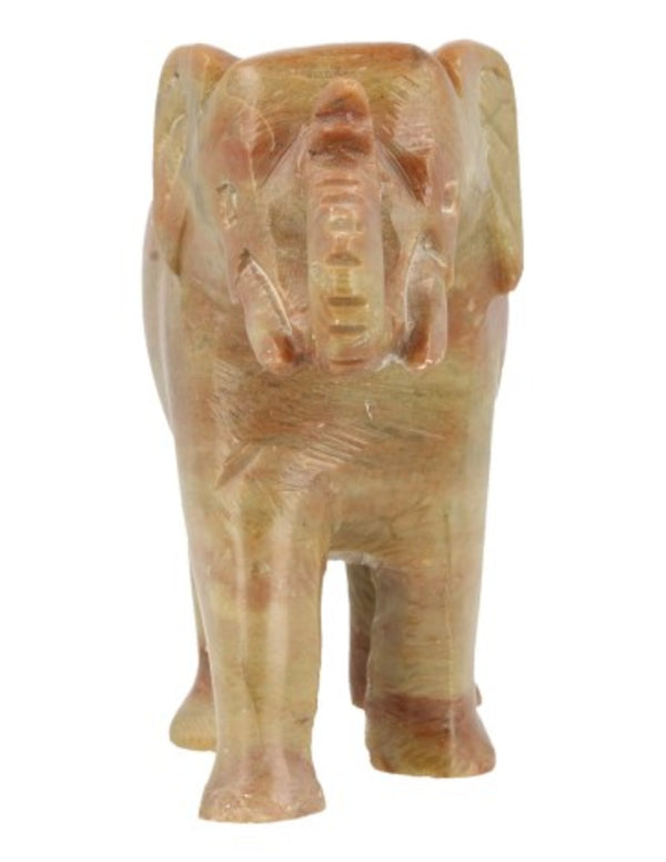 Speksteen olifant groen 8 cm