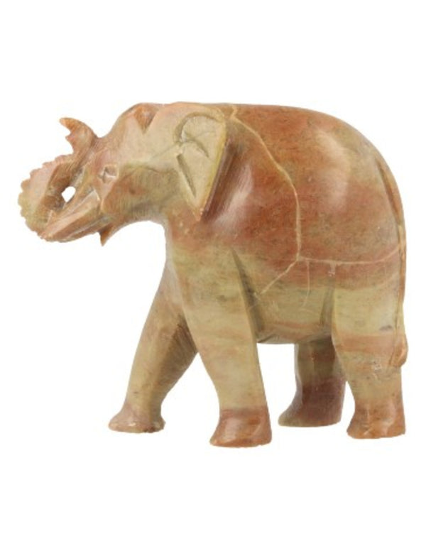 Speksteen olifant groen 8 cm