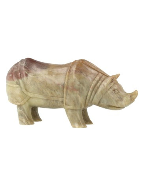 Speksteen neushoorn 14-16 cm