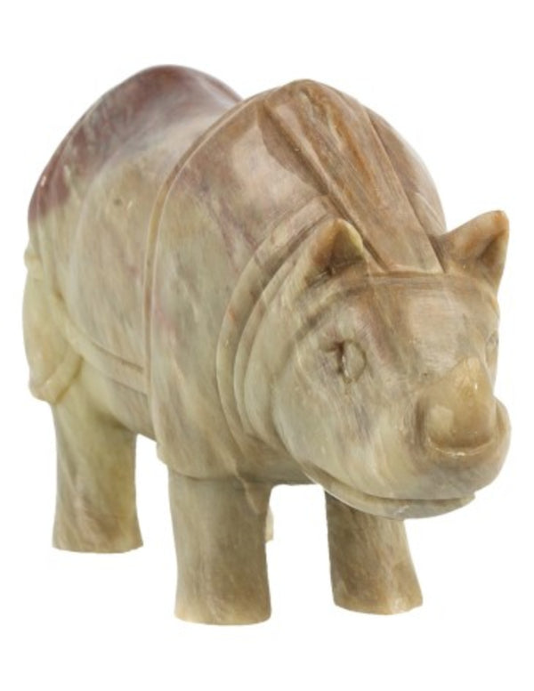 Speksteen neushoorn 14-16 cm