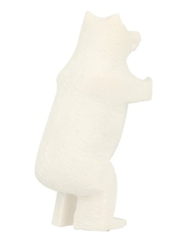 Speksteen beer staand wit 8,5 cm