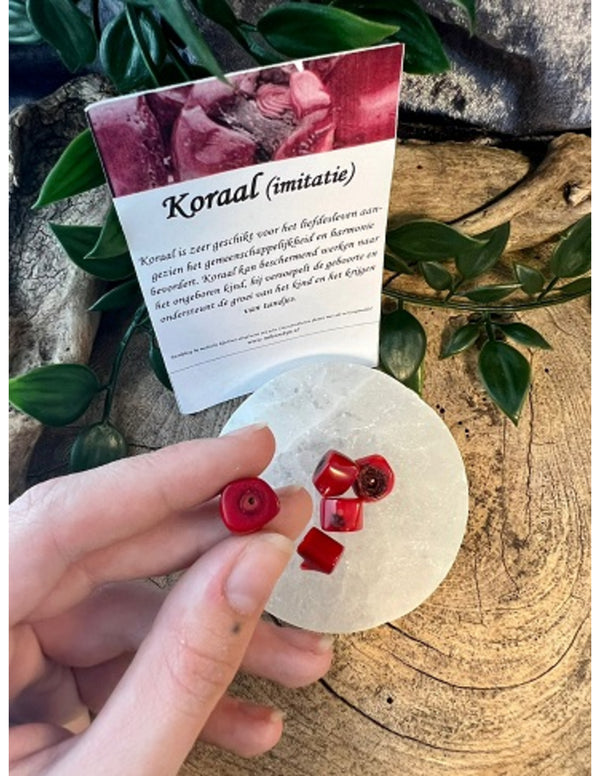 Kralen Koraal bamboe 12 mm - 5 st. (imitatie)