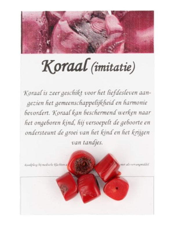 Kralen Koraal bamboe 12 mm - 5 st. (imitatie)