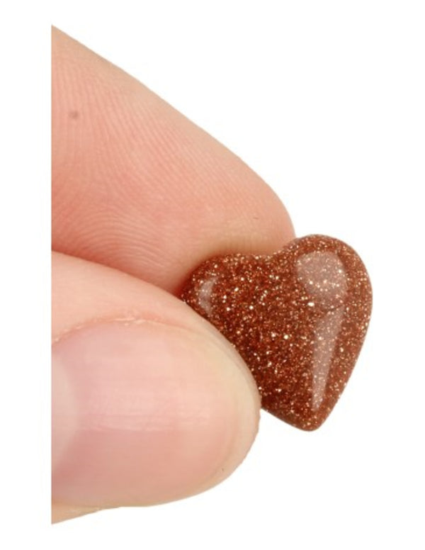 Goldfluss edelsteen hart 12 mm (synth)